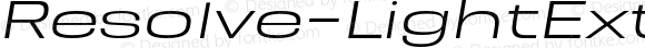 Resolve-LightExtIta Regular