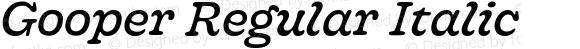 Gooper Regular Italic