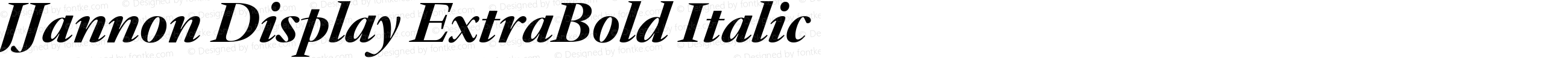 JJannon Display ExtraBold Italic