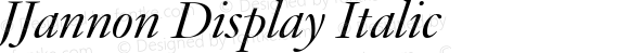 JJannon Display Italic