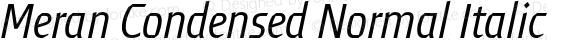 Meran Condensed Normal Italic