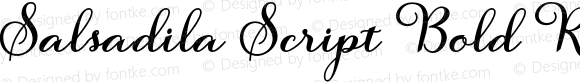 Salsadila Script Bold Regular Version 1.000
