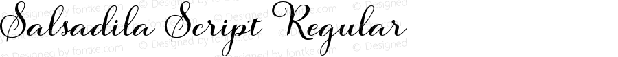 Salsadila Script Regular Version 1.000