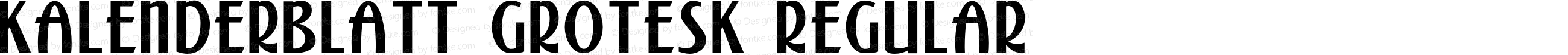 KalenderblattGrotesk