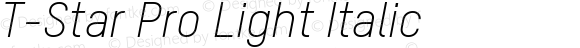 T-Star Pro Light Italic