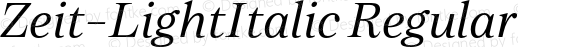 Zeit-LightItalic Regular