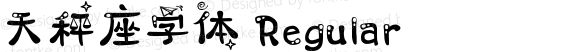 天秤座字体 Regular