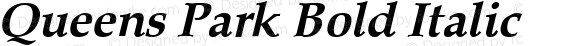 Queens Park Bold Italic