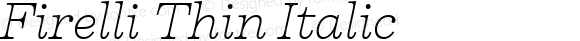 Firelli Thin Italic