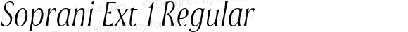 Soprani W03 Ext Light Italic