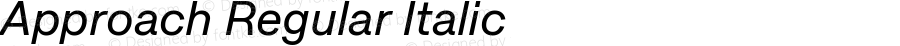 Approach Regular Italic