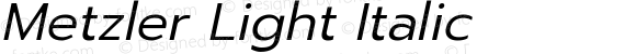 Metzler Light Italic Italic