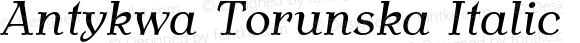 Antykwa Torunska Italic