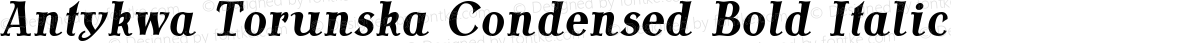 Antykwa Torunska Condensed Bold Italic