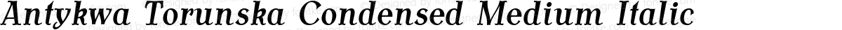Antykwa Torunska Condensed Medium Italic