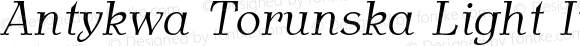 Antykwa Torunska Light Italic