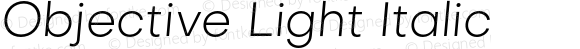 Objective Light Italic