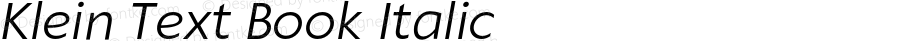 Klein Text Book Italic