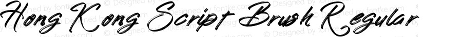 Hong Kong Script Brush Regular Version 1.00;August 11, 2019;FontCreator 11.5.0.2430 64-bit