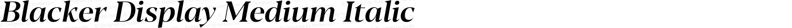 Blacker Display Medium Italic