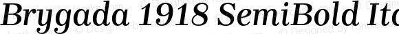 Brygada 1918 SemiBold Italic