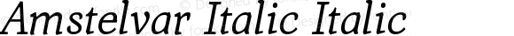 Amstelvar Italic Italic