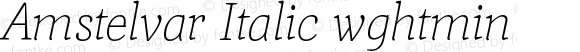 Amstelvar Italic wghtmin