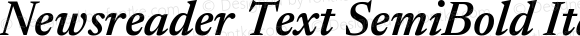Newsreader Text SemiBold Italic
