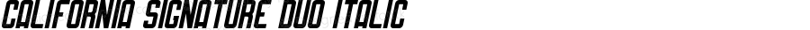 California Signature Duo Italic Version 1.00;August 18, 2020;FontCreator 12.0.0.2563 64-bit