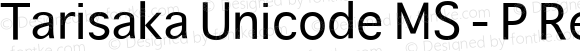 Tarisaka Unicode MS - P Regular