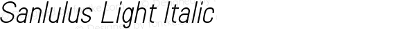 Sanlulus Light Italic