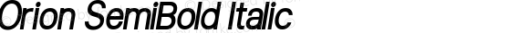 Orion SemiBold Italic