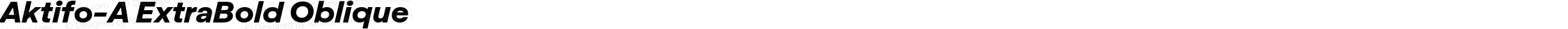 Aktifo-A ExtraBold Oblique