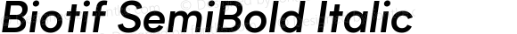Biotif SemiBold Italic