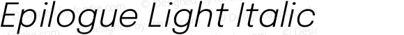 Epilogue Light Italic