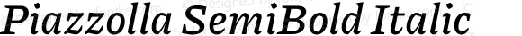 Piazzolla SemiBold Italic