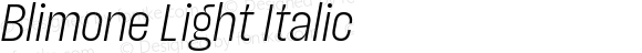 Blimone Light Italic