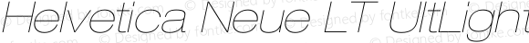Helvetica Neue LT UltLight Ext Italic