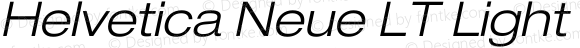 Helvetica Neue LT Light Ext Italic