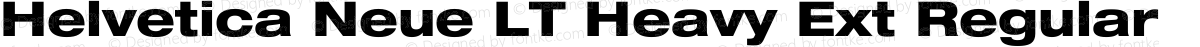 Helvetica Neue LT Heavy Ext Regular