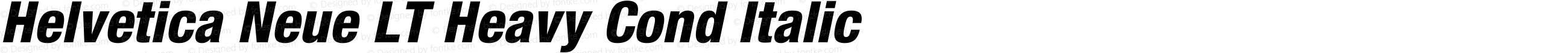 Helvetica Neue LT Heavy Cond Italic