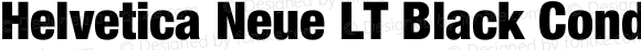 Helvetica Neue LT Black Cond Regular