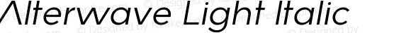 Alterwave Light Italic