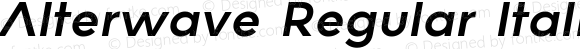 Alterwave Regular Italic