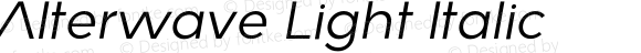 Alterwave Light Italic