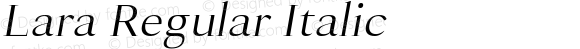 Lara Regular Italic