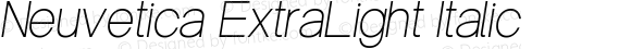 Neuvetica ExtraLight Italic