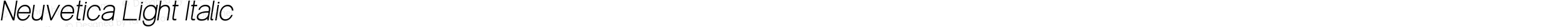 Neuvetica Light Italic