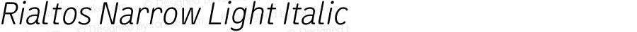 Rialtos Narrow Light Italic