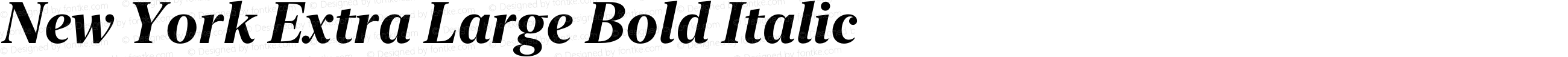 New York Extra Large Bold Italic